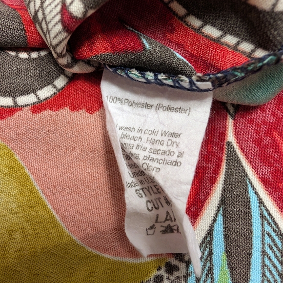 Colorful Patterned Women's Top - Picture 4 of 5